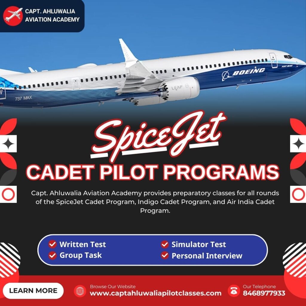 SpiceJet Cadet Pilot Programs Delhi India